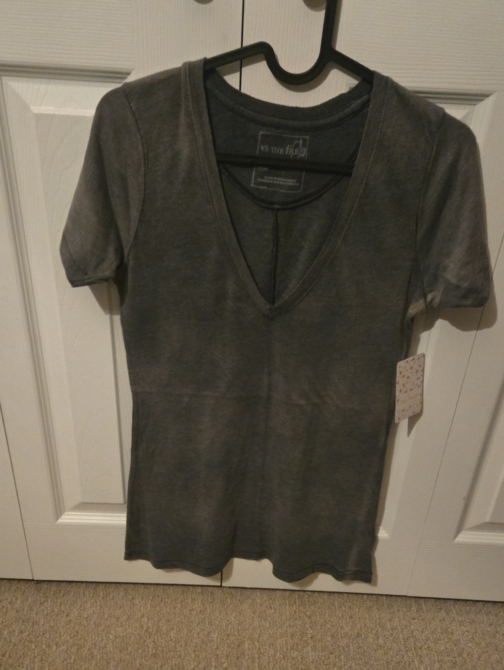 NWT Free People V Neck Distressed T Shirt